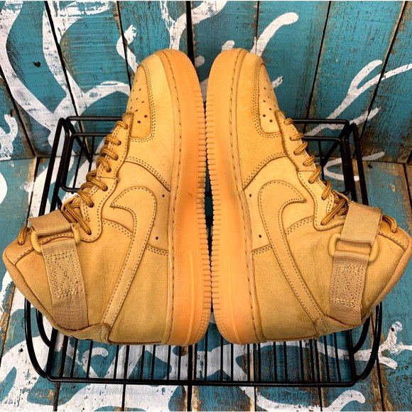 Nike Air Force 1 High GS Flax Wheat Size 4Y/W5.5 (807617-200 ) - Picture 7 of 10